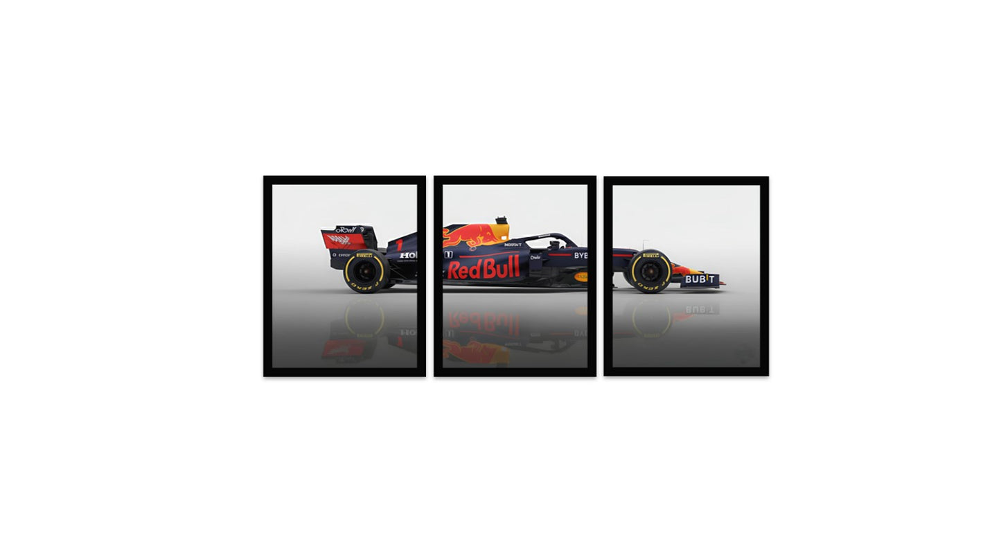 Formula One Frame Collection – Set of 18 Premium Framed Racing Prints for Wall Decor